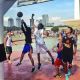 Monas is a popular place on Sundays for a pick up of Basketball, full court, 5 on 5, first to 21 wins.