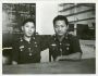 Arun Kumar Tamang seated in the Motor Transport (MT) section office. The Singapore Gurkha seated beside him is his senior. Date: Unknown. Photo Collection: Aswin Tamang / SGPM.