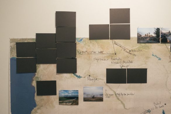 Blacked out images in Newsha Tavakolian’s 'I Know Why The Rebel Sings' exhibition